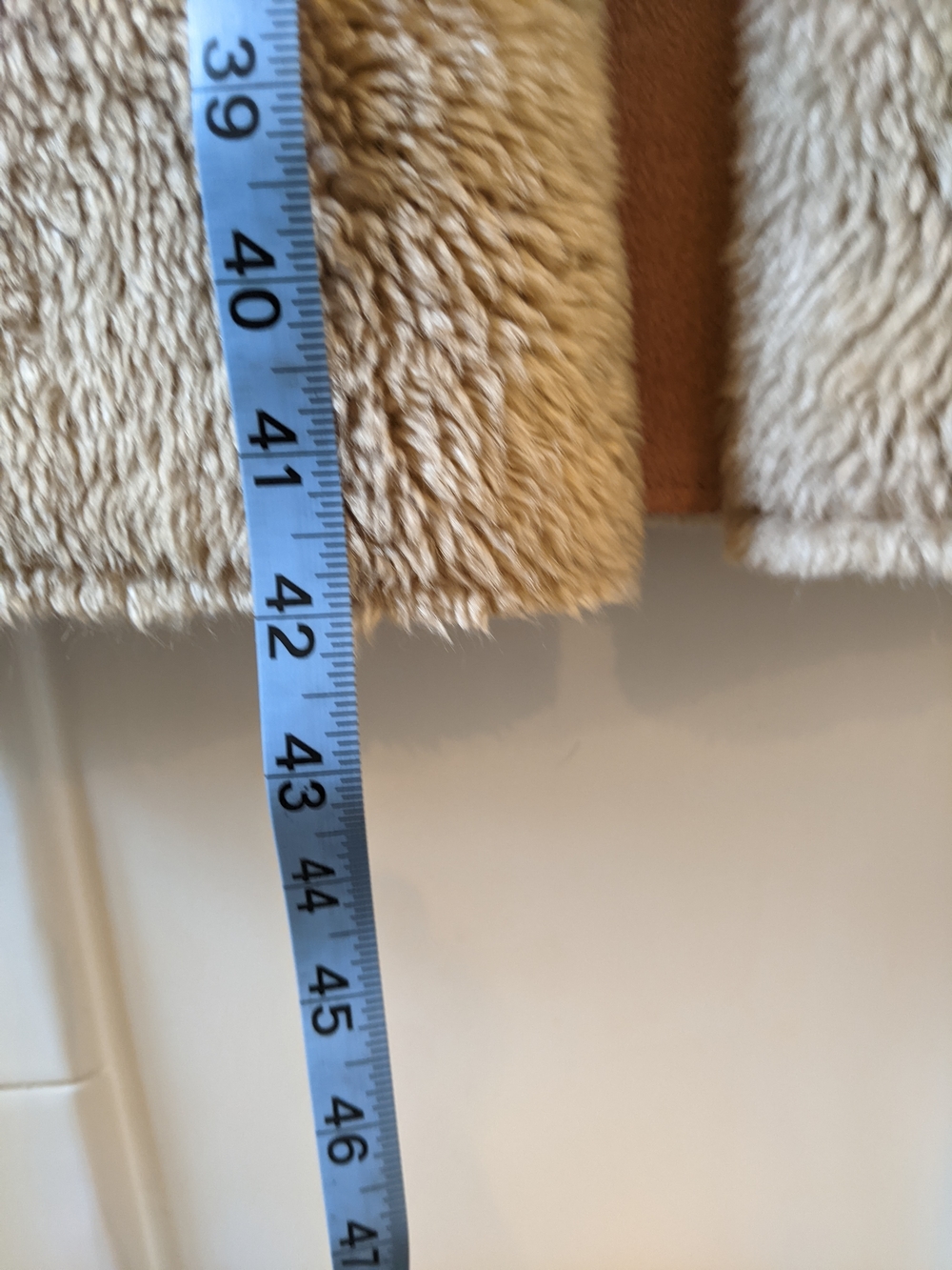 Zara Basic Tan Faux Fur Shearling Coat - Picture 8 of 9